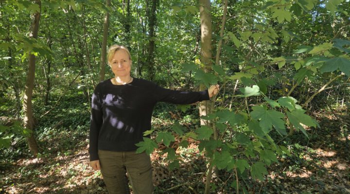 Monique Müller ist rund um Beeskow für das Projekt „Zukunft Wald LOS“ unterwegs. Foto: Ziemer